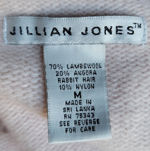 Jillian Jones, Elegant Pink Women's Sweater 70% Wool, 20% Angora, Size M - Picture 4 of 7